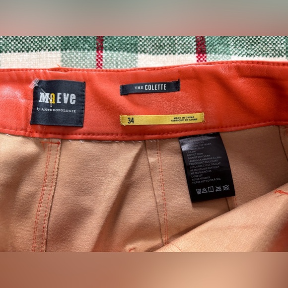 Anthropologie Maeve The Colette Cropped Wide-Leg Faux Leather Pants SIZE 34 EUC - Picture 11 of 15